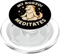 My Borzoi Meditates Art drôle de Chien Mignon PopSockets PopGrip pour MagSafe