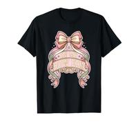 My Bow Era Ruban esthétique Rose Lettrage Coquette Art T-Shirt Graphique avec Valeur
