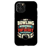 My Bowling Strategy is Top Secret Citation Bowling Coque pour iPhone 11 Pro