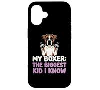 My Boxer The Biggest Kid I Know Dog Lover Humour Coque pour iPhone 16