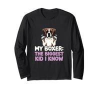 My Boxer The Biggest Kid I Know Dog Lover Humour Manche Longue