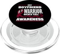 My Boyfriend is A Warrior Faucille Cell Awareness PopSockets PopGrip pour MagSafe
