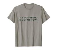 My Boyfriend is Out of Town Y2K Slogan Women T-Shirt