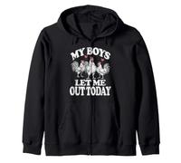 My Boys Let Me Out Today Chicken Mom Funny Sweat à Capuche