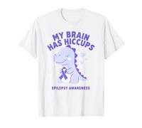 My Brain Has Hiccup Ruban de Sensibilisation à l'épilepsie Violet T-Shirt