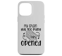 My Brain Has Too Many Tabs Opened Motif sarcasme amusant Coque pour iPhone 13 Pro Max