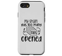 My Brain Has Too Many Tabs Opened Motif sarcasme amusant Coque pour iPhone SE (2020) / 7 / 8