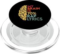 My Brain is 70% Rap Lyrics Drôle Rappeur Rap Music Rap Lyrics PopSockets PopGrip pour MagSafe