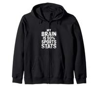 My Brain is 90% Sports Stats Connaissance athlétique - Sweat à Capuche