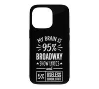 My Brain is 95% Broadway Lyrics... Théâtre Musical étudiant Coque pour iPhone 13 Pro