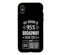 My Brain is 95% Broadway Lyrics... Théâtre Musical étudiant Coque pour iPhone X/XS