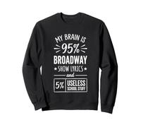 My Brain is 95% Broadway Lyrics... Théâtre Musical étudiant Sweatshirt