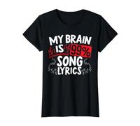 My Brain is 99% Song Lyrics Composeur de Chanson T-Shirt Graphique avec Valeur, Femme, Noir, S