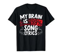 My Brain is 99% Song Lyrics Composeur de Chanson T-Shirt Graphique avec Valeur, Homme, Noir, L