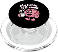 My Brain is Brewed Caféine Espresso Thinker - PopSockets PopGrip pour MagSafe