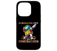 My Brain is Still Under Construction Master Builder Dabbing Coque pour iPhone 14 Pro