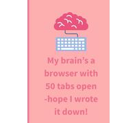 My brain’s a browser with 50 tabs open: Funny Gift journal, notebook: Where Multitasking Minds Find Clarity