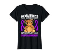 My Brain Waves are So Powerful Doctors Study Them Epilepsie T-Shirt Graphique avec Valeur, Femme, Noir, M