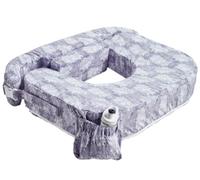 My Brest Friend 0063 Baby Wild - Coussin d'allaitement américain pour Jumeaux, Entretien Facile, Design: Flowers, Violet Blanc