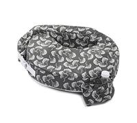 My Brest Friend Coussin d'allaitement Original Ergonomique améliorée, Coussin d'allaitement Essentiel pour Maman et bébé avec Poche latérale Pratique, Double Sangles et Housse, éventails Gris fluides