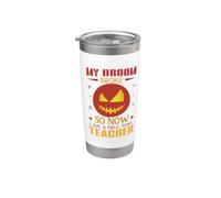 My broom broke So Now I Am A Full Time Teacher Halloween Gobelet isotherme en acier inoxydable double paroi