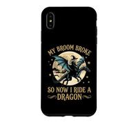My Broom Broke So Now I Ride A Dragon Halloween Femme Sorcière Coque pour iPhone XS Max