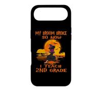 My Broom Broke So Now I Teach 2nd Grade Teacher Halloween Coque pour iPhone Air