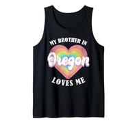 My Brother in Oregon Loves Me Heart USA State Débardeur