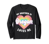 My Brother in Oregon Loves Me Heart USA State Manche Longue