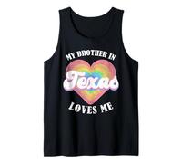 My Brother in Texas Loves Me Heart USA State Débardeur