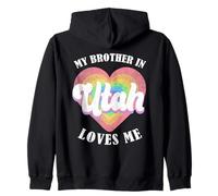 My Brother in Utah Loves Me Heart USA State Sweat à Capuche