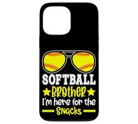 My Brother Plays Softball I'm Here for The Snacks Coque pour iPhone 13 Pro Max