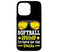 My Brother Plays Softball I'm Here for The Snacks Coque pour iPhone 14 Pro Max