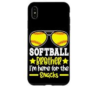 My Brother Plays Softball I'm Here for The Snacks Coque pour iPhone XS Max