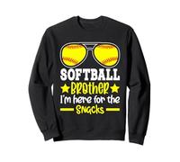 My Brother Plays Softball I'm Here for The Snacks Sweatshirt