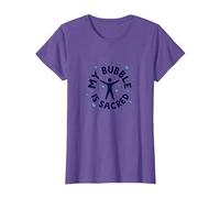 My Bubble is Sacred Not Friendly Do Not Touch Introverti T-Shirt, Femme, Violet Chiné, XS