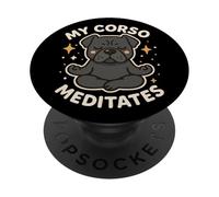 My Cane Corso Dog Meditates Cute Funny Dog Meditates PopSockets PopGrip Adhésif