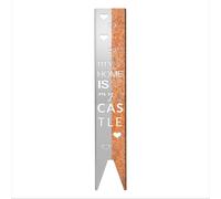 " My Castle " Piquet Signe de Jardin Rust Décoration 120cm x 21cm
