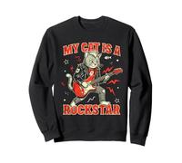 My Cat is A Rockstar Cat Guitare Rock Sweatshirt