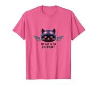 My Cat is My Co-Pilot : Aviator Kitty Adventure T-Shirt, Homme, Rose chiné, XXL