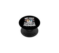 My Cat is My Favorite Human PopSockets PopGrip Adhésif