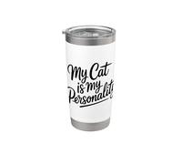 My Cat Is My Personality Gobelet isotherme en acier inoxydable double paroi