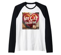 My Cat is My Valentine Graffiti de Rue Siamois Manche Raglan