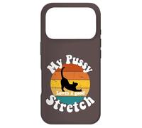 My Cat Loves A Good Stretch Adult Humor Cat Coque pour iPhone 17 Pro