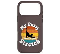 My Cat Loves A Good Stretch Adult Humor Cat Coque pour iPhone 17 Pro Max