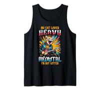 My Cat Loves Heavy Meowtal I'm Not Kitten - Chat amusant Débardeur
