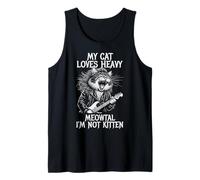 My Cat Loves Heavy Meowtal I'm Not Kitten - Chat amusant Débardeur