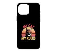 My Cat My Rules Coque pour iPhone 16 Pro Max