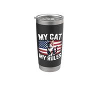 My Cat My Rules Gobelet isotherme en acier inoxydable double paroi