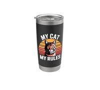 My Cat My Rules Gobelet isotherme en acier inoxydable double paroi